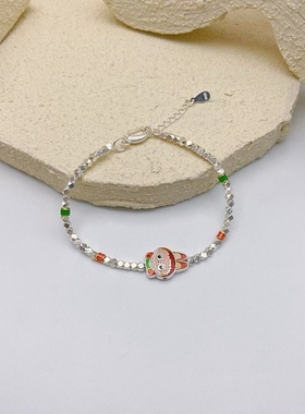 足银999.拉布布.八方来财纯银手链国潮小众百搭情人节礼物