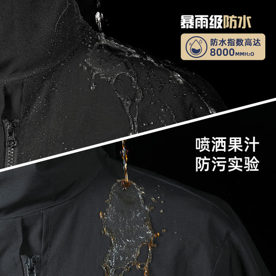 Three-proof Jacket Down Liner Windproof Winter Jacket Black