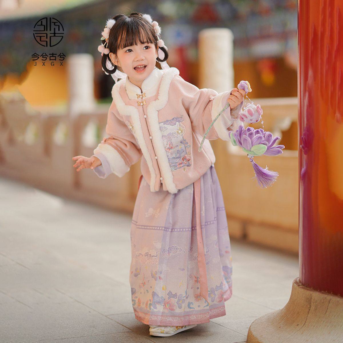 汉服女童秋冬加绒加厚古装国风拜年服儿童唐装马面裙秋冬新款套装,淘宝优惠券,粉丝福利购,淘宝优惠卷