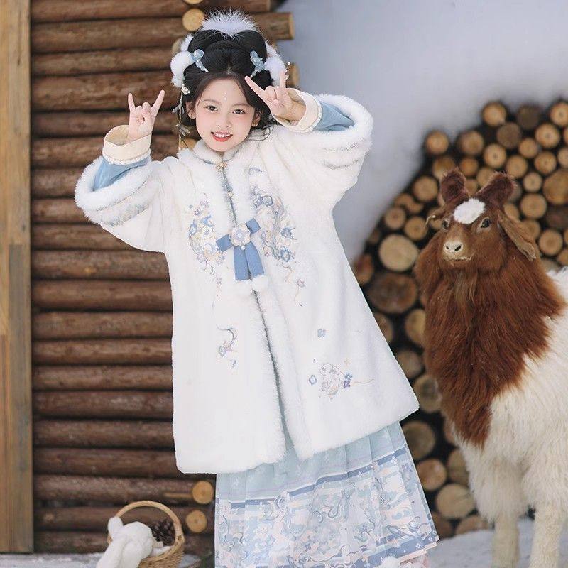 马面裙加绒汉服女童2025新款儿童冬季中国风女孩唐装新年装拜年服,淘宝优惠券,粉丝福利购,淘宝优惠卷