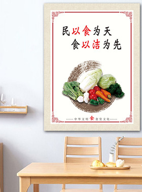 学校节约粮食装饰画礼仪文化标语