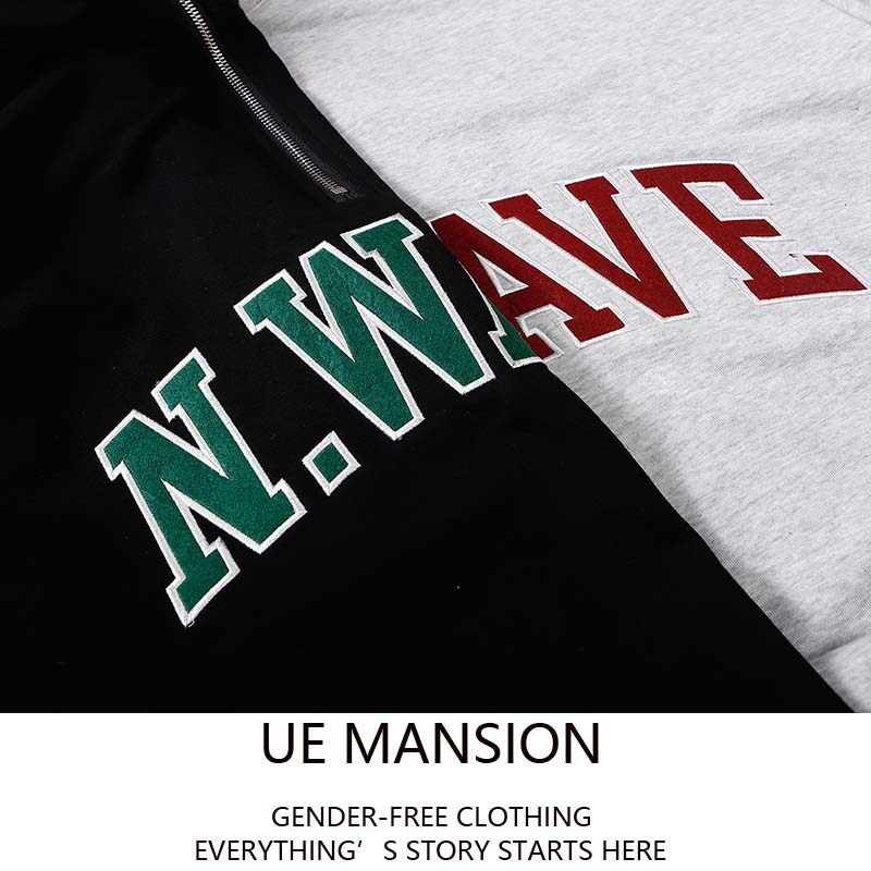 ue mansion美式复古情侣拉链男卫衣 uemansion卫衣