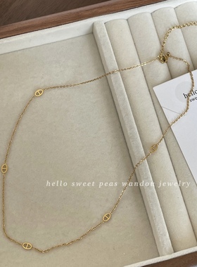 豌豆饰物钛钢不掉色猪鼻项链