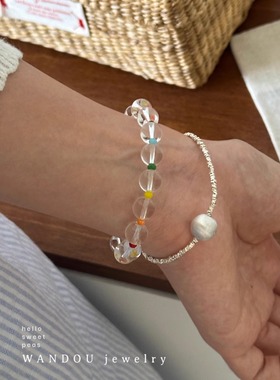 手链天然豌豆饰物彩色