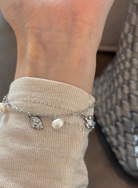 2025新款夏季彩色海洋风钛钢手链女细款亮眼叠戴不掉色轻奢多巴胺