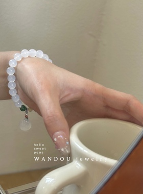 豌豆饰物冷淡风国风纯银手链