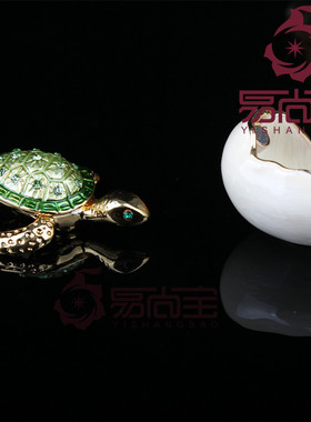 外贸热销金属工艺品珐琅彩摆件创意网红轻奢海龟小摆件小礼品
