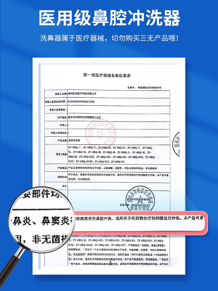 健邦客洗鼻器儿童家用鼻腔冲洗鼻炎鼻塞成人专用生理性洗鼻盐水GW - 图1