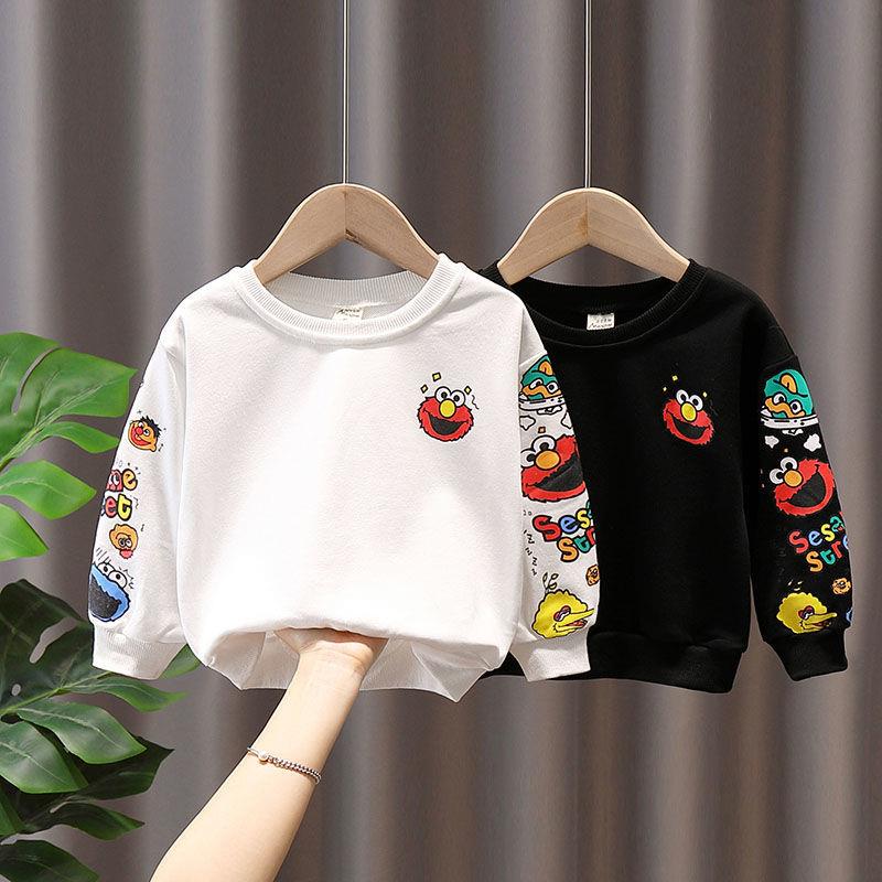 男童卫衣韩版超洋气百搭新款秋装男宝宝春秋季儿童洋气长袖上衣潮 - 图1