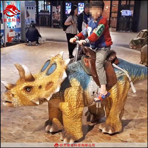 仿真恐龙坐骑广场公园商场电瓶车跑跑车游乐园骑乘恐龙小车厂家 - 图2