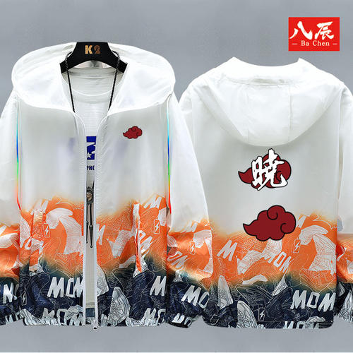 动漫周边火影忍者晓衣服男情侣风衣休闲连帽防晒衣夹克外套衣服薄 - 图2