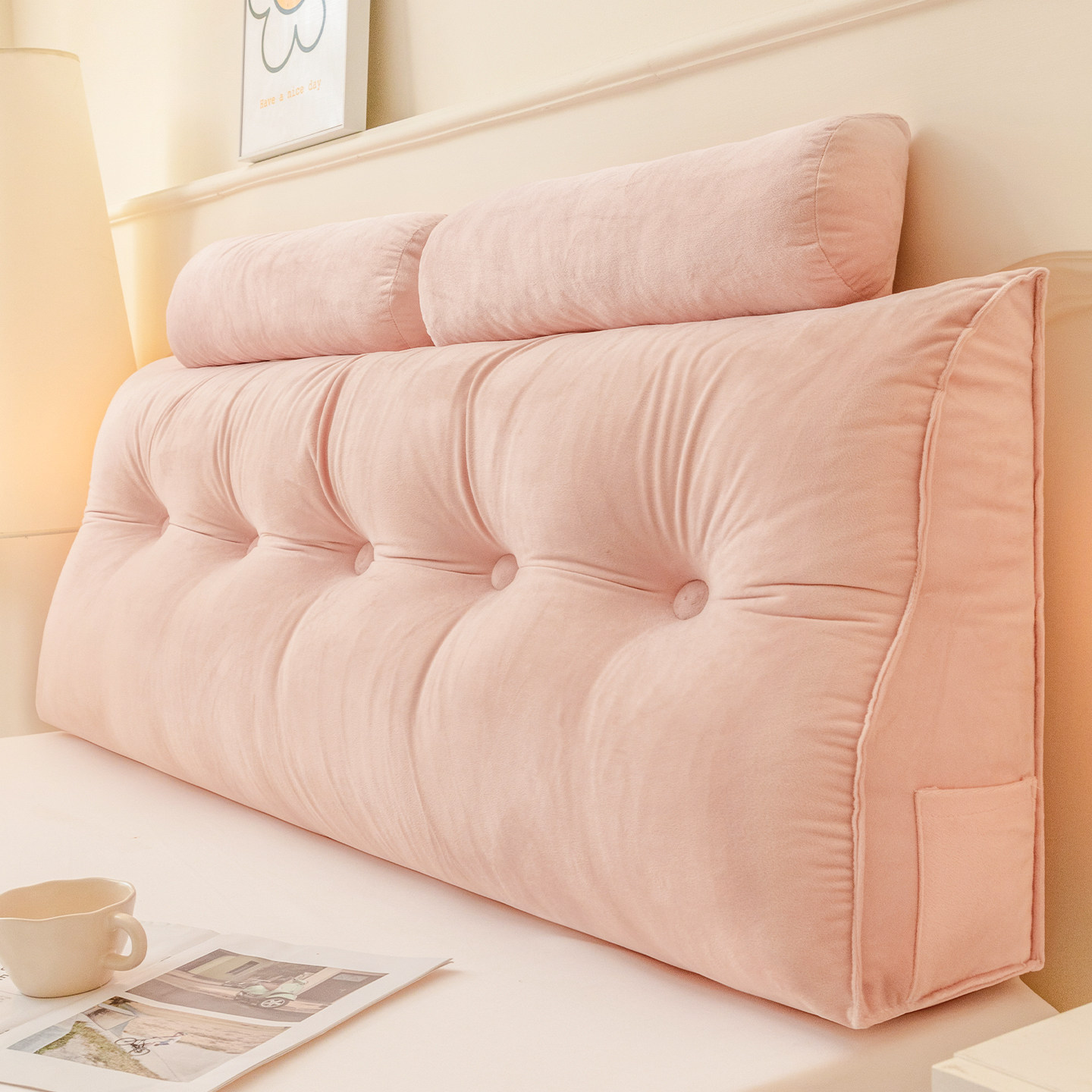 温馨床头靠枕三角床上靠垫护腰榻榻米大靠背加厚沙发软包可拆洗,淘宝优惠券,粉丝福利购,淘宝优惠卷