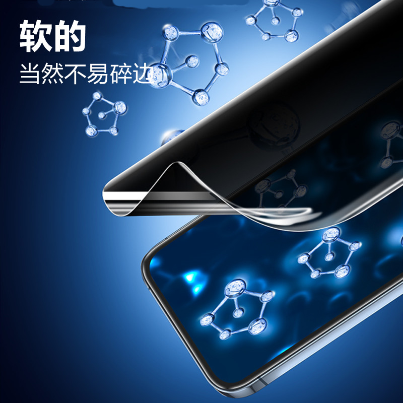 艾思度适用realme真我12pro+防窥膜12X手机膜全屏防偷窥RMX3840水凝膜新款十二防摔爆贴防指纹隐私保护无白边 - 图3