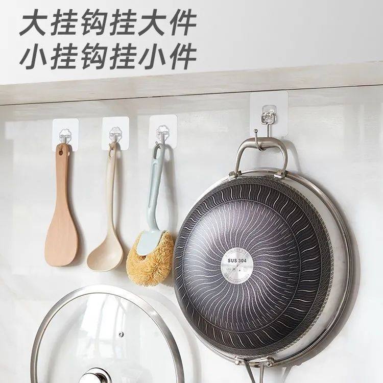 黑科技不锈钢挂钩强力粘钩门后免钉衣服挂钩浴室厨房墙上墙壁粘钩