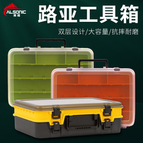 Black Fin Fishing Kit Luja Bait Box False Bait Containing Box Double large multifunction Fish box Special accessory box