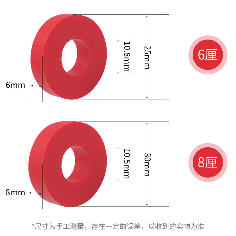 中央空调内机减震垫天花风管新防圈橡胶8/10厘丝杆软片圆形配件6 - 图2