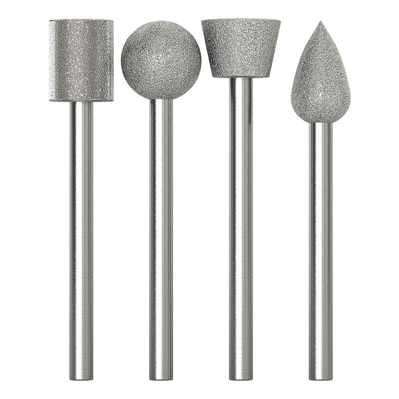 金刚砂磨头3mm原石打磨去皮玉石雕刻工具金刚Q石圆形圆柱除锈磨头 - 图0