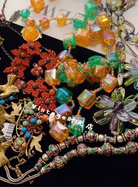 宫廷风古着胸针重工琉璃福利