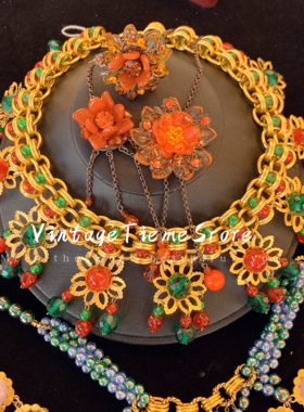 耳饰古董中古琉璃福利