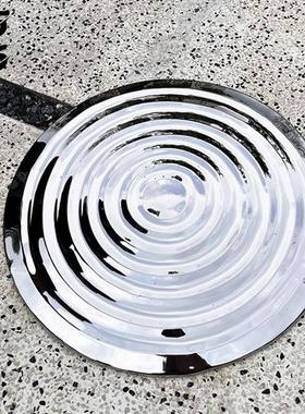 抽象不锈钢水纹波浪纹水滴纯手工雕塑落地摆件户外艺术水景装饰品