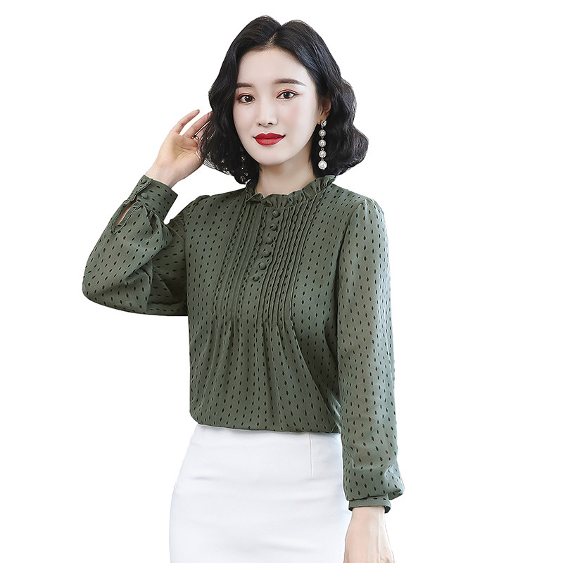 2020年秋冬装新款雪纺衫女长袖衬衫 乔凝衬衫