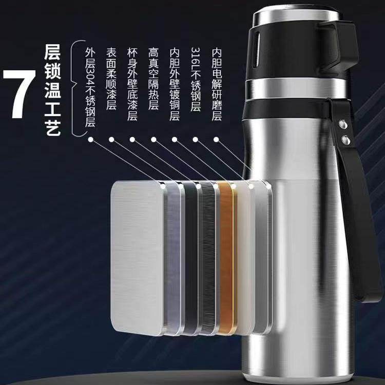 进口MK新款保温杯男大容量316L全不锈钢茶水分离泡茶杯高档水杯子