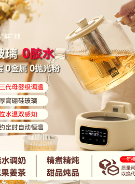 0胶水全玻璃养生壶水温水位双控