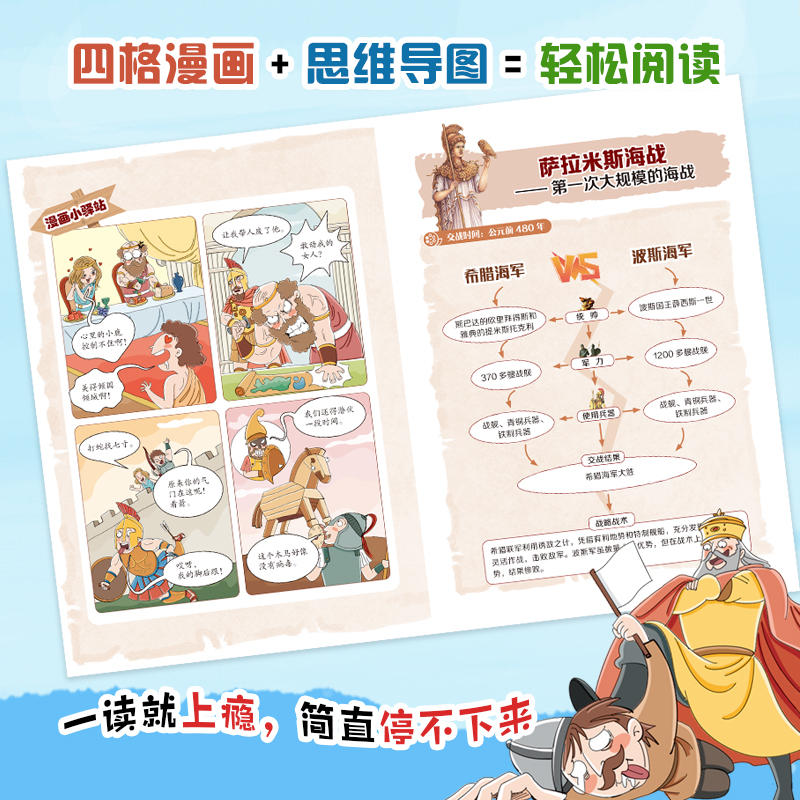 全6册漫画军事史同步历史教材思维导图科普漫画军事战争历史故事书籍适合初中小学生看的漫画书三四五六年级课外书必读