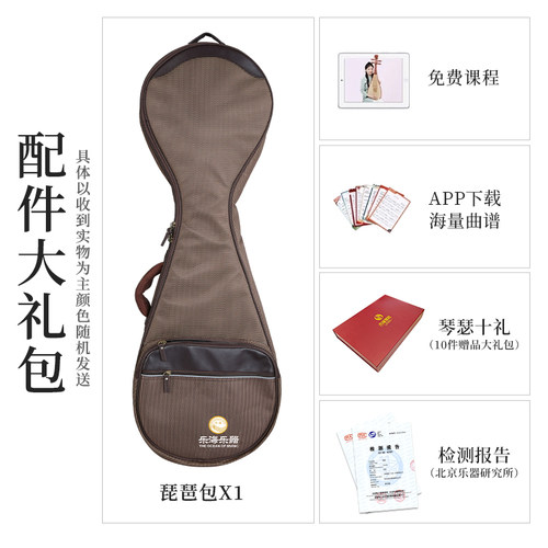乐海 琵琶乐器考级演奏奥氏黄檀木材质木轴木相酸枝木琵琶914 - 图2