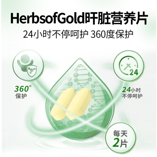 和丽康复合护肝片奶蓟草水飞蓟宾熬夜喝酒肝脏保健品HerbsofGold