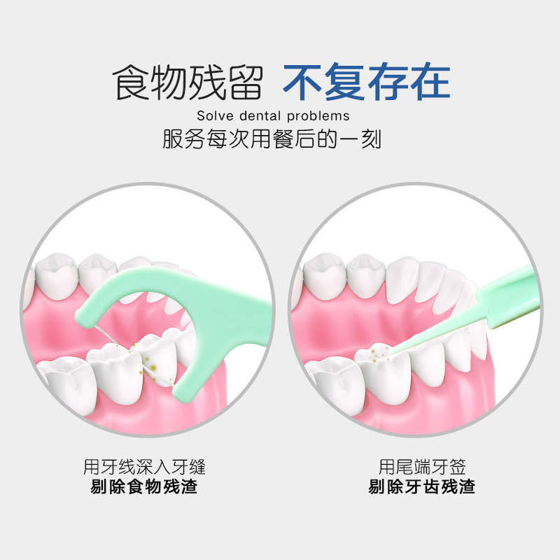 蒂菲丝乐经典双线家庭装超细牙线棒 蒂菲丝乐牙线/牙线棒