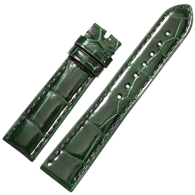 适配萧邦鳄鱼皮快乐钻石红绿色表带 wbl配件