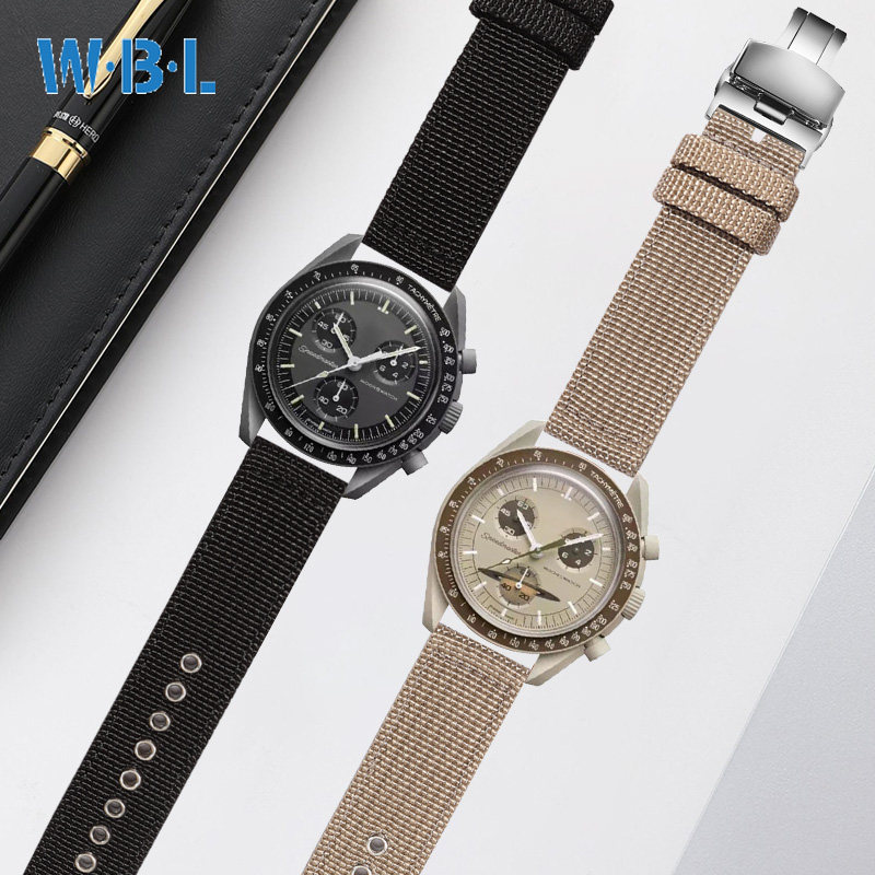 适配欧米茄联名omega swatch手表带 wbl配件