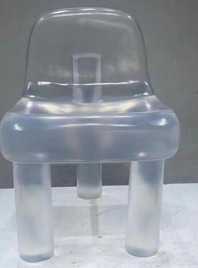 抽象透明树脂花瓣椅子吧台旋转凳子室内酒店客厅软装抽象雕塑摆件