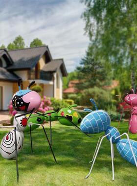 铁艺镂空不锈钢蚂蚁雕塑发光摆件售楼部游乐园景区公园草坪装饰品