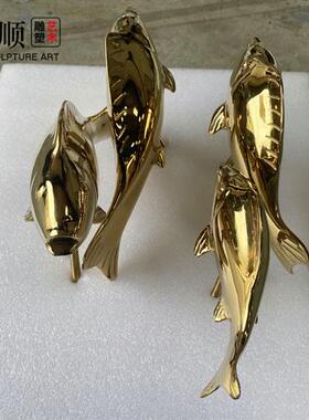 不锈钢雕塑鱼售楼处摆件庭院花园林水池鱼群装饰景观小品户外金属