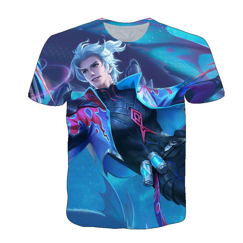 王者荣耀衣服新款马可波罗深海之息王者荣耀衣服短袖衣服T恤衫男女学生宿舍服