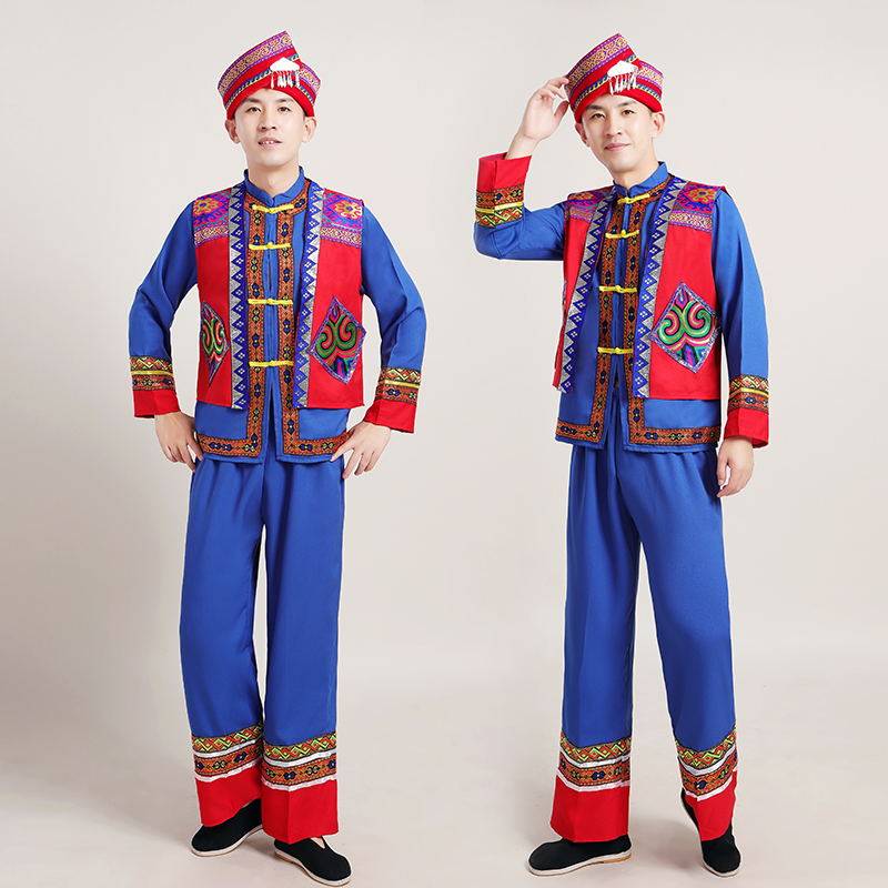 新款男舞蹈云南贵州少数民族服装 酷馨菱民族服装/舞台装