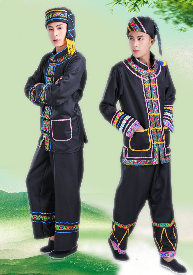 男少数民族服装云南贵州壮族瑶族服 酷馨菱民族服装/舞台装