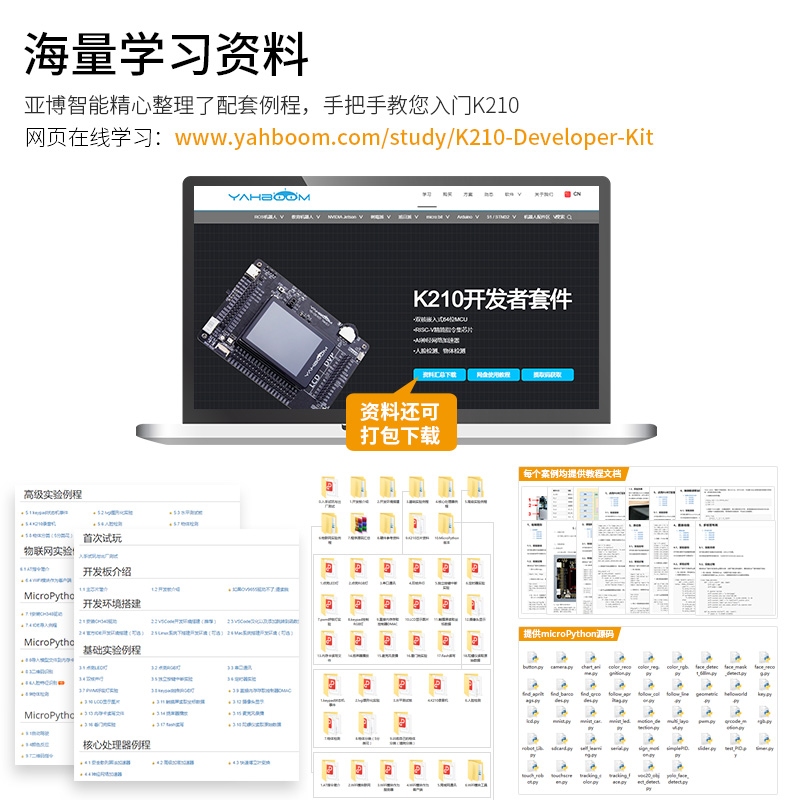 亚博智能K210开发板IOT套件AI人工视觉Python人脸识别摄像头CanMV-图1