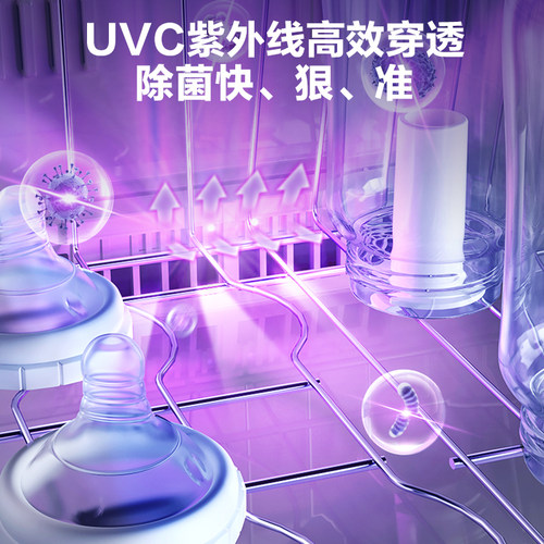苏泊尔紫外线奶瓶消毒器婴儿宝宝专用柜带烘干二三合一体机喂养台 - 图1