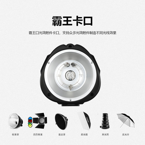 Godox神牛200W证件照摄影闪光灯套装室内拍照摄影棚摄影灯单反相机拍摄补光灯棚灯人像静物产品照相打光灯 - 图2