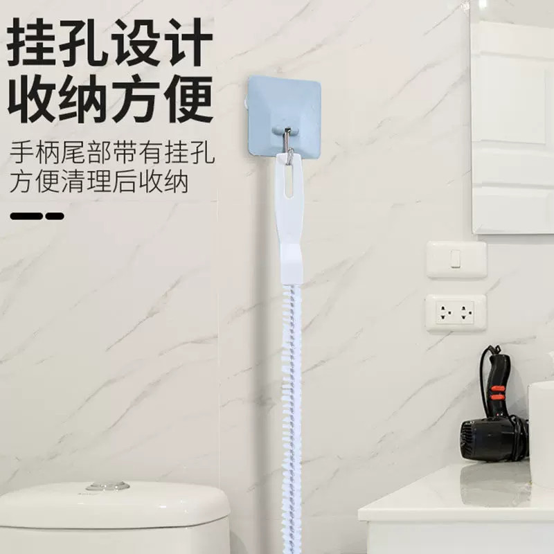 Sewer pipe dredge artifact washbasin bathroom floor drain hair cleaning brush bendable toilet pipe brush