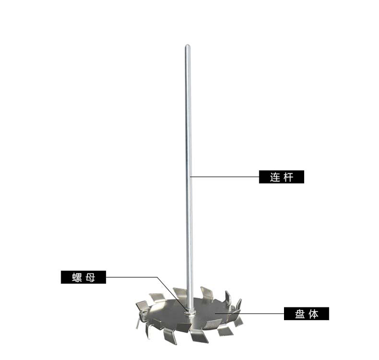 304不锈钢分散盘搅拌杆电动搅拌器涂料分散机叶轮锯齿分散片-图3