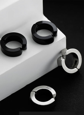 CZ Magnet Ear close Clip Women Men Punk Hip Hop Earring Set