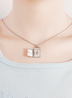DIY engraved necklace women's pendant copper material couple
