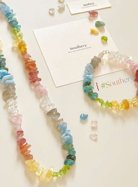 Rainbow Glass Beads Female Choker Jewelry For Party Birthda