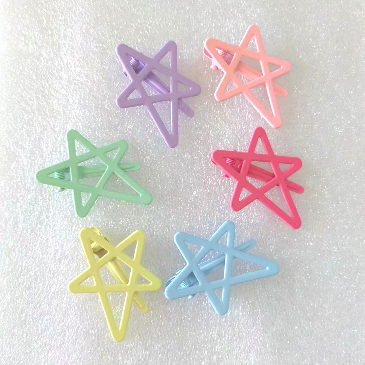 Dopamine colored star hair clip, sweet girl heart bangs clip,淘宝优惠券,粉丝福利购,淘宝优惠卷