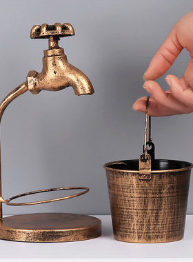 复古鹿头客厅茶几酒吧铁艺烟灰缸