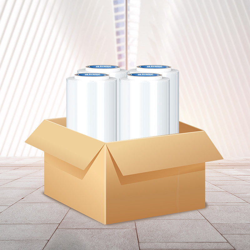管月50cm四卷整箱PE缠绕膜打包膜拉伸膜工业大卷包装膜透明塑料膜,淘宝优惠券,粉丝福利购,淘宝优惠卷